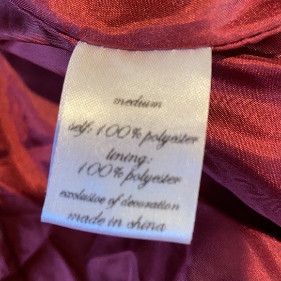 Peach Love California quilted puffer vest  Maroon women’s size medium - Picture 7 of 7